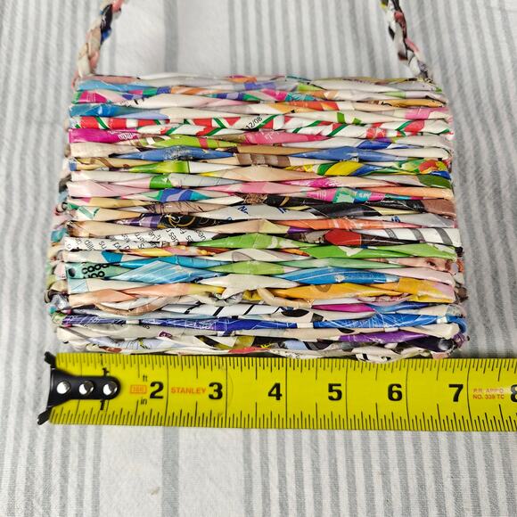 Handmade Colorful Magazine Shoulder Purse Eco Friendly Bag - Picture 7 of 9